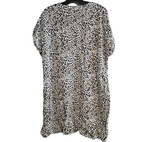 Large Gap Cheetah print cap sleeve tunic blouse short sleeve - Picture 5 of 5